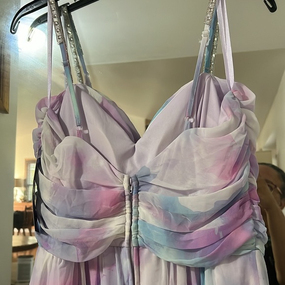 Purple Pink Blue PROM TRIXXI Long Formal Dress Gown - Picture 9 of 17